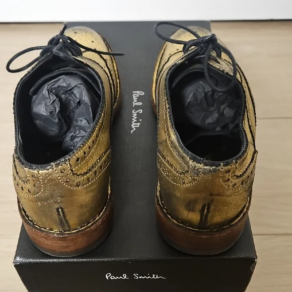 Paul Smith Women's Gold Brogue Shoes